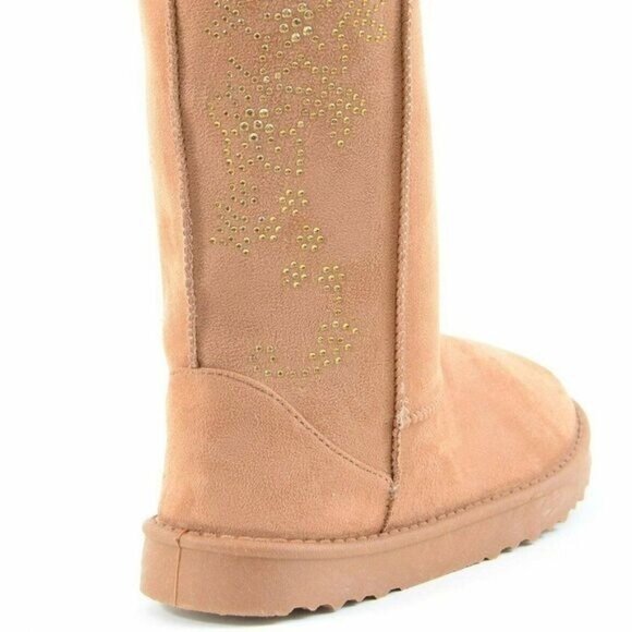 Via Pinky Sparkling Embellished Faux Shearling Suede Fleece Women's Bootie NEW - Picture 3 of 5